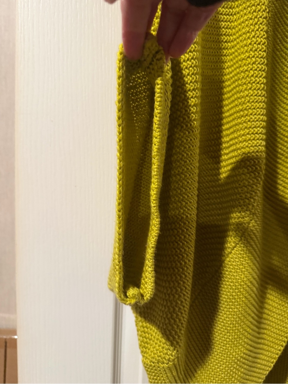 Lane Bryant Yellow Green Open-Front Shawl Collar Cardigan - Picture 6 of 9